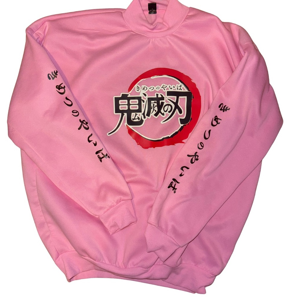 Demon Slayer Pink Graphic Sweatshirt